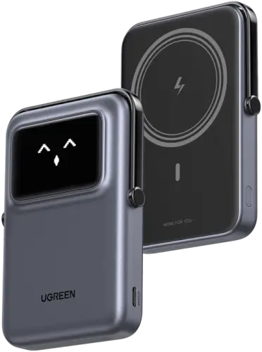 UGREEN Uno Magsafe Portable Charger, 10000mAh Magnetic Power Bank, PD 20W Wireless Battery Pack with Foldable Stand PB572 45327