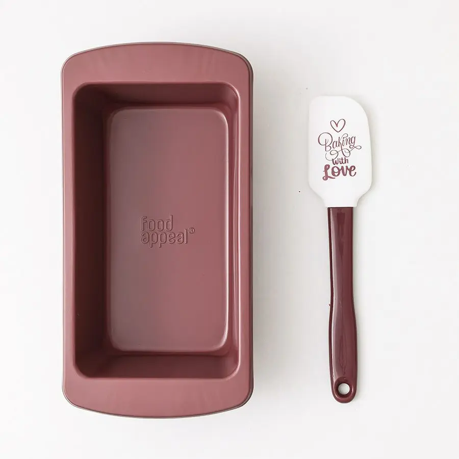 Food Appeal Baking Set - English Cake Pan 29.5x15x7.7 cm + Maple Spatula