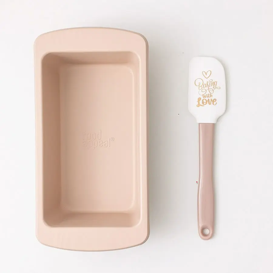 Food Appeal Baking Set - English Cake Pan 29.5x15x7.7 cm + Mocha Spatula