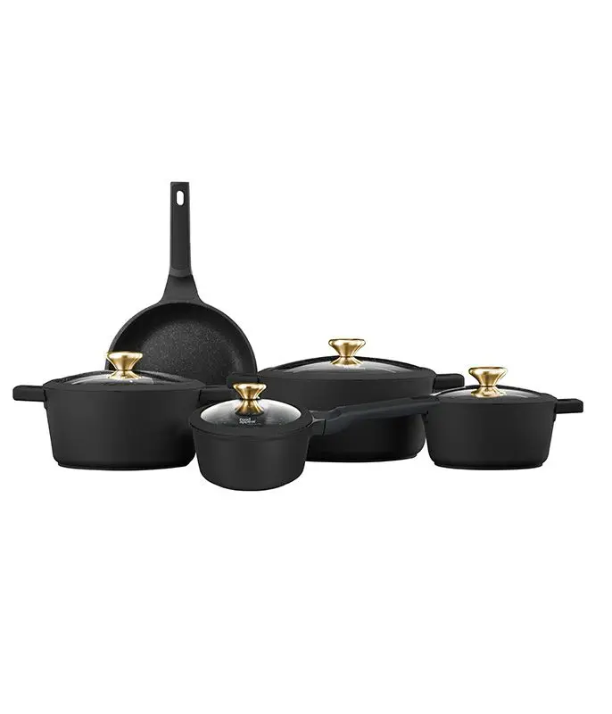 Food Appeal Blackberry Galaxy Cookware Set 9pcs Black