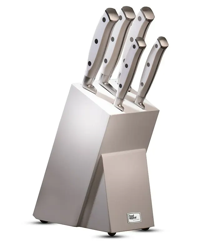 Food Appeal 6-Piece Knife Block Set White 