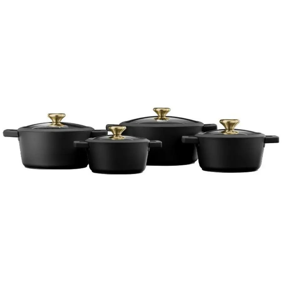 Food Appeal Blackberry Galaxy Casserole Set 8 Pcs 16/18/20/24 Cm Black