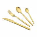 Food Appeal Elegant 24-Piece Cutlery Set – AQUAMARINE Gold