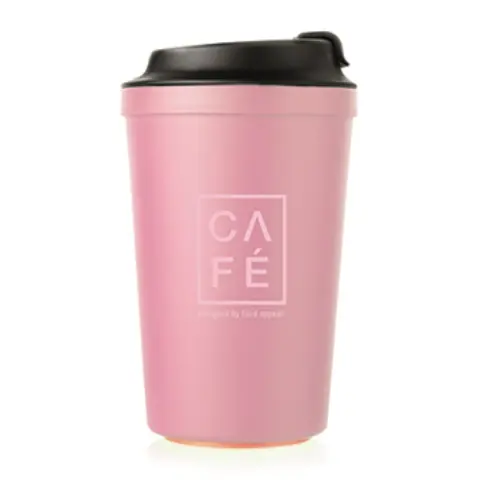 Food Appeal Thermal Cup with Vacuum base 340ml Pink