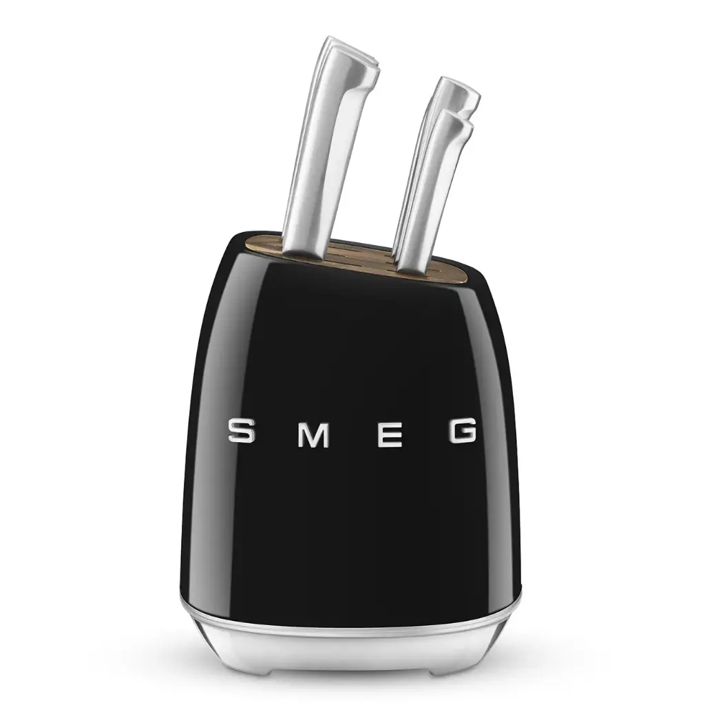 Smeg Knife block 50's Style Black KBSF02BL