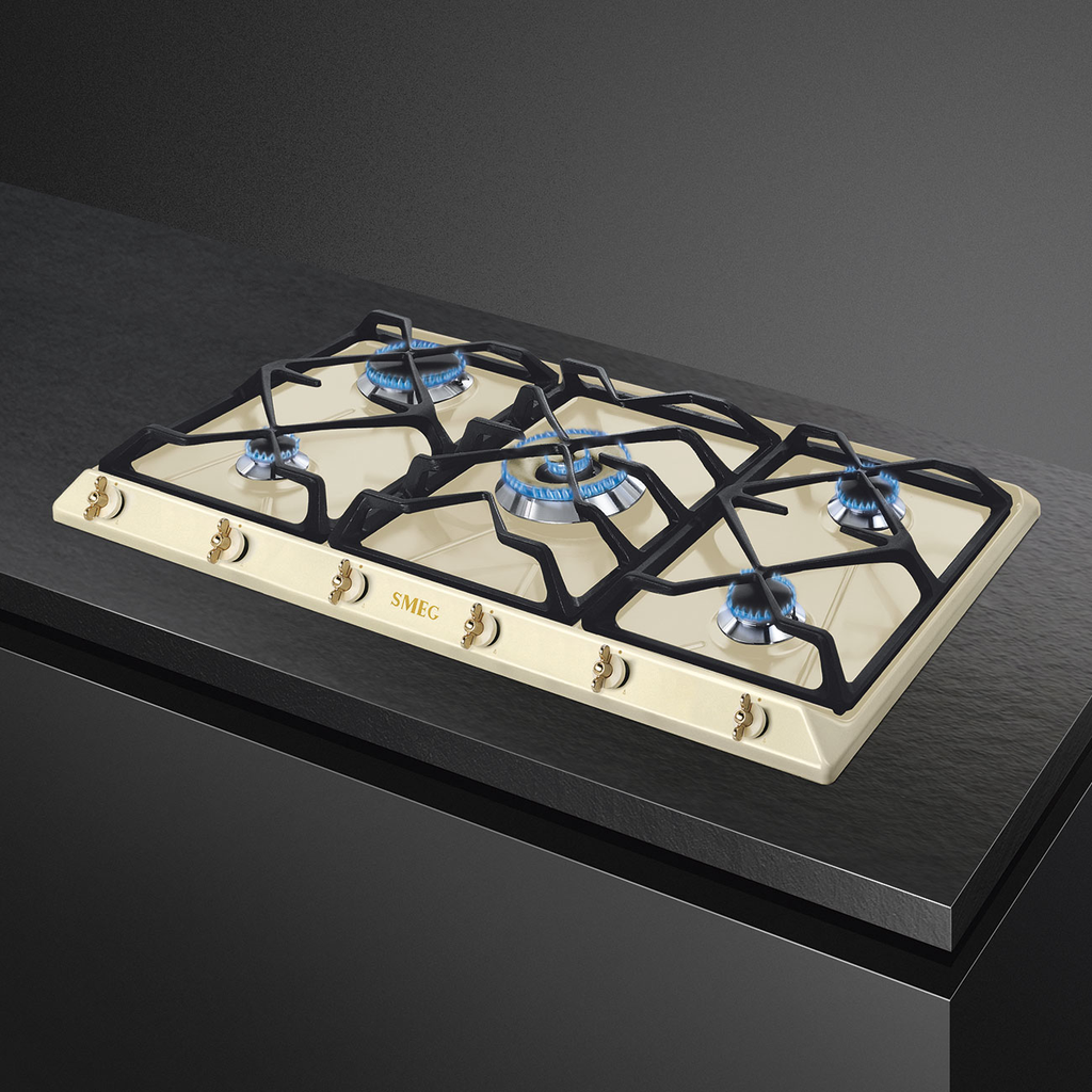 Smeg Gas Hob 90 cm Coloniale aesthetic Cream SRV896POGH