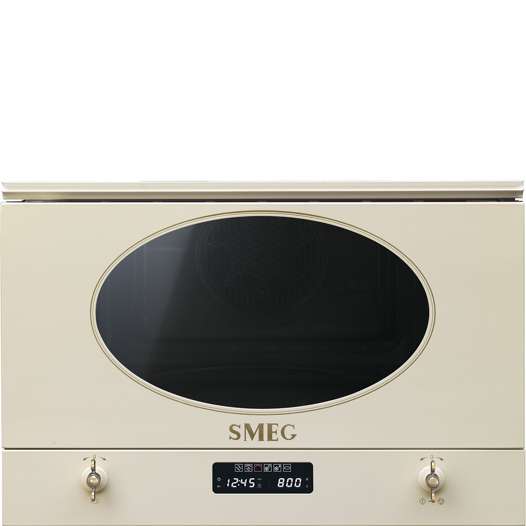 Smeg Built in Combi Microwave Oven Coloniale Aesthetic Cream MP822PO