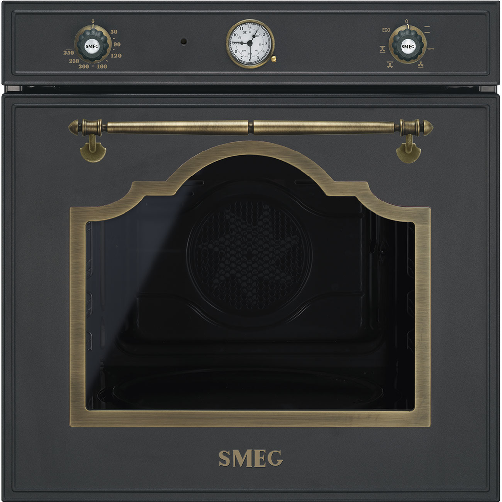 Smeg Built in Oven Fan assisted 60cm Cortina Aesthetic SF700AO Black Graphite