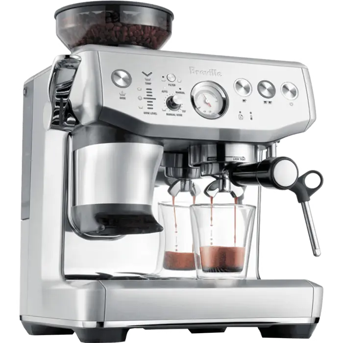 Breville Barista Express Impress BES876 Espresso Machine Silver 