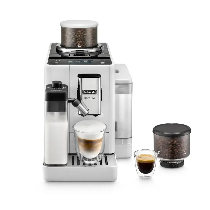 Delonghi Espresso Automatic Bean to Cup Coffee Machine with Milk Rivelia White EXAM440.55.W