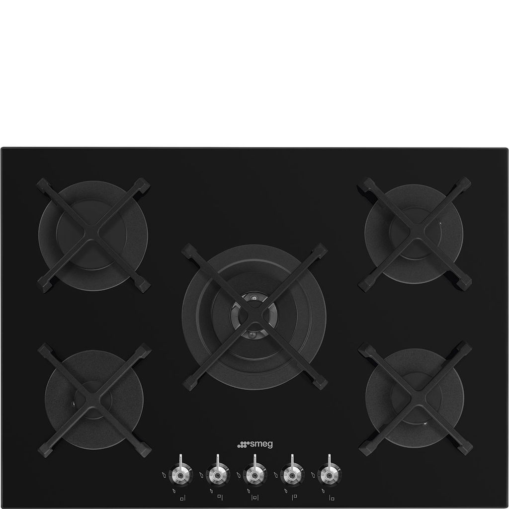 Smeg Gas Hob 70/75 Cm  Classica aesthetic Black PV375N 