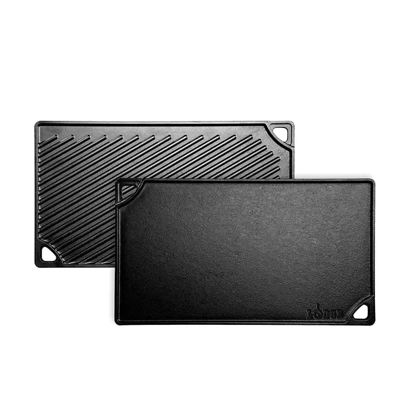 Lodge Cast Iron Smooth double-sided planch and stripes