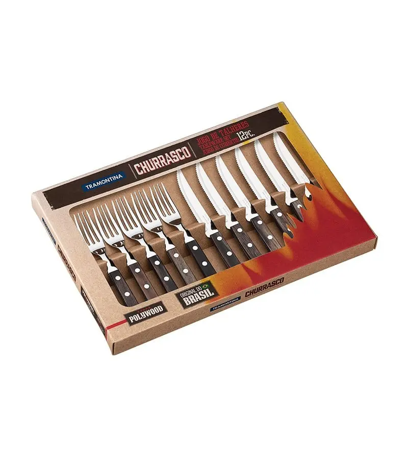 Tramontina Elegant 12-Piece Espresso Cutlery Set Steaks