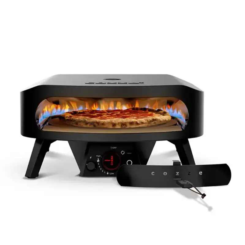 Cozze 17" BLACK EDITION Pizza Oven with Rotating Stone 