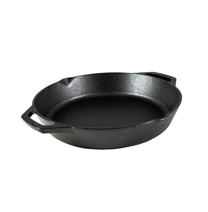 Lodge 12 Inch Seasoned Cast Iron Dual Handle   PanCast 30.5 cm L10SKLINTL 