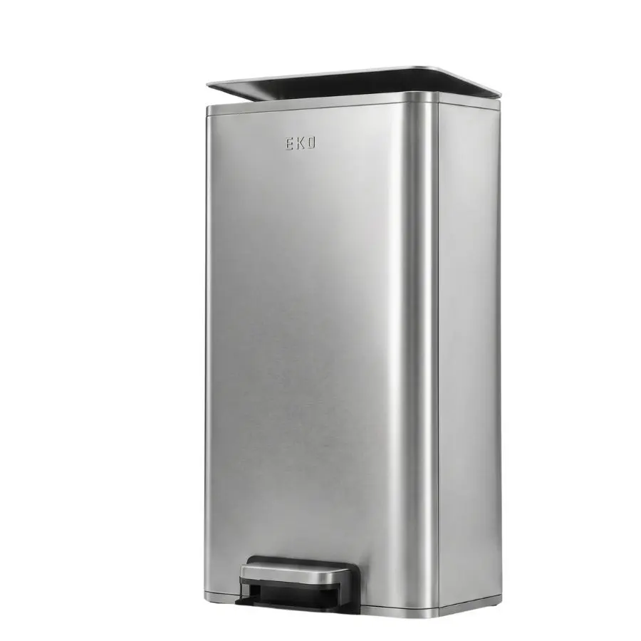 EKO IDOL Rectangular Pedal Dustbin 50L Silver