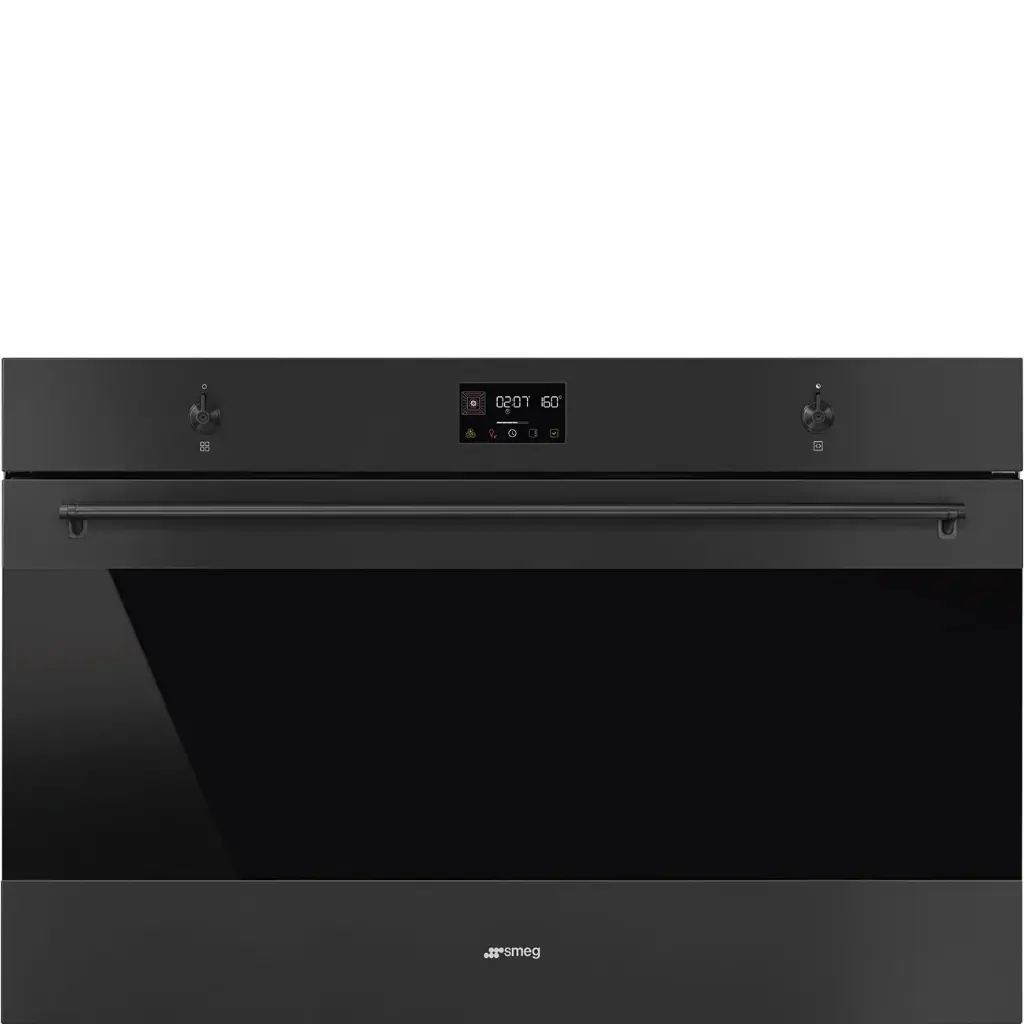 Smeg Thermo-ventilated Oven Pyrolyse 90 cm Classica aesthetic line Black Graphite SFP9302TN
