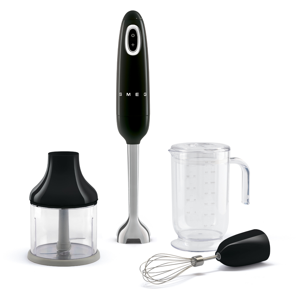 Smeg Hand Blender Set Black HBF03BLEU