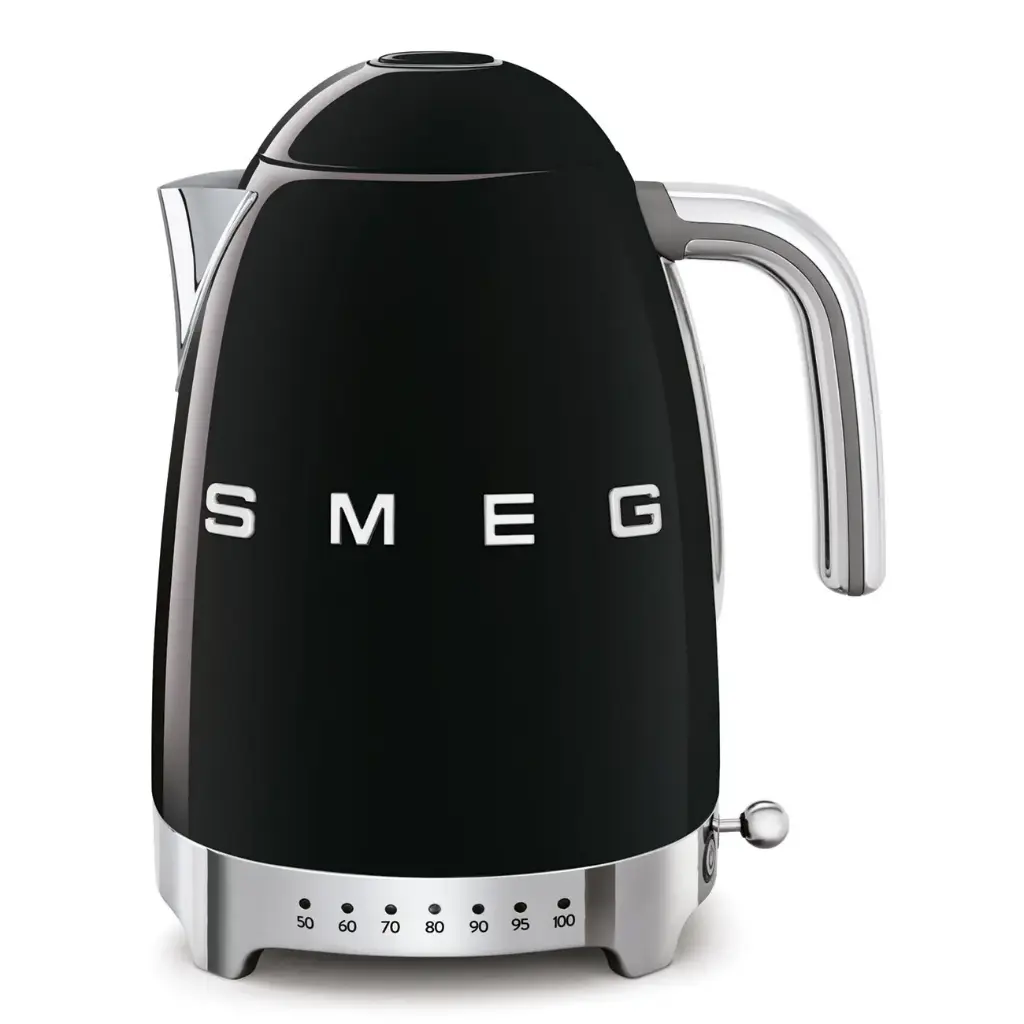 Smeg Kettle Variable temperature Black 50's Style Aesthetic KLF04BLEU