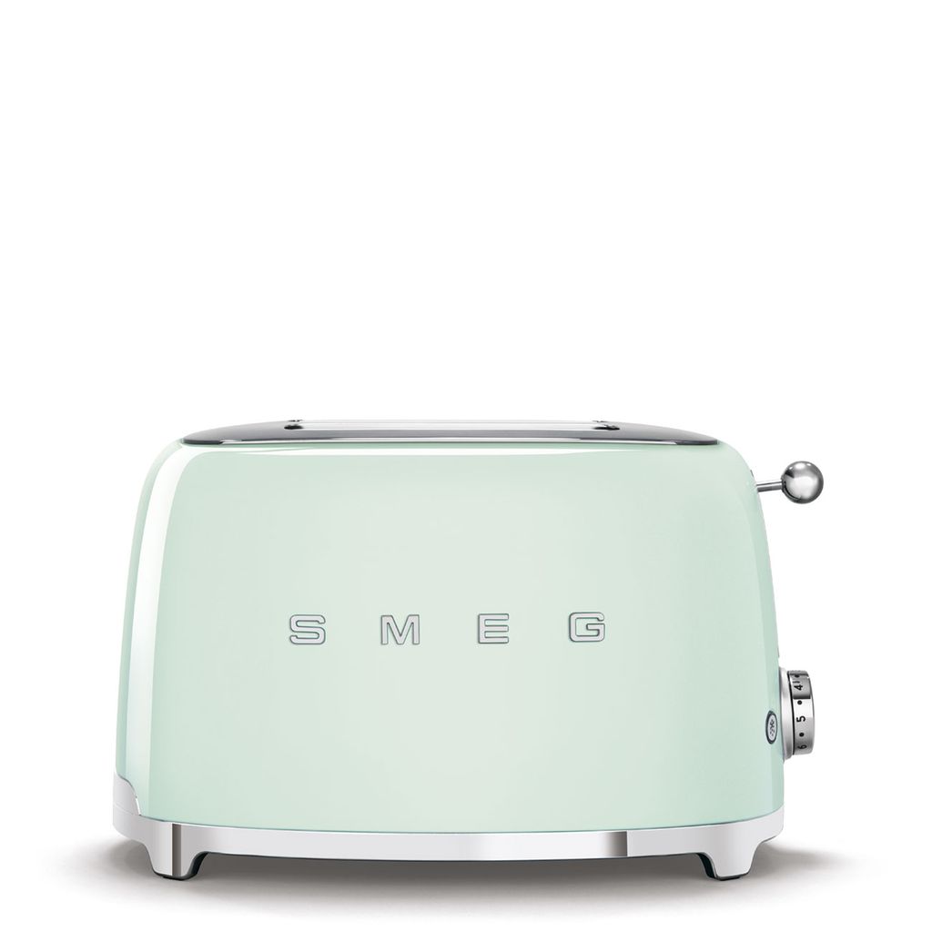 Smeg Pastel green Glossy toaster 2‑slice, 2‑slot toaster 50's Style aesthetic TSF01PGEU