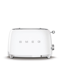 Smeg White Glossy toaster 2‑slice, 2‑slot toaster 50's Style aesthetic TSF01WHEU 