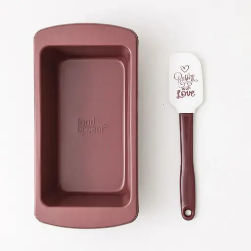 Food Appeal Baking Set - English Cake Pan 29.5x15x7.7 cm + Maple Spatula