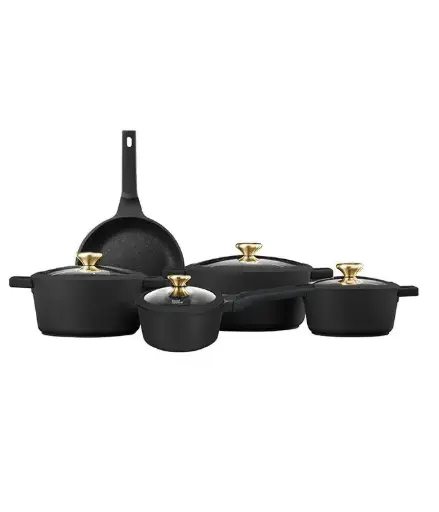 Food Appeal Blackberry Galaxy Cookware Set 9pcs Black