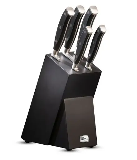 Food Appeal 6-Piece Knife Block Set Black