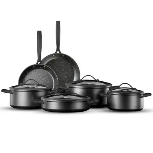 Food Appeal Regal Cookware Set 10 Pcs Casserole 20/24/28 Sot 28 - Pans 24/28 Cm Black