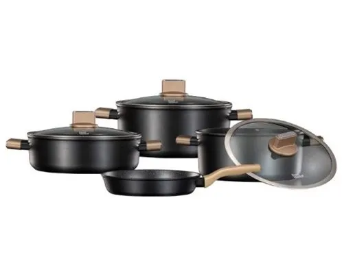 Food Appeal Imperial Cookware Set 7 Pcs Casserole 20/24 Sot 28 Pan 24 Cm Black 