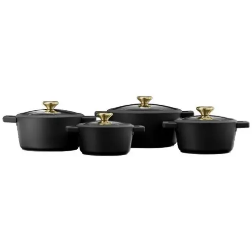 Food Appeal Blackberry Galaxy Casserole Set 8 Pcs 16/18/20/24 Cm Black