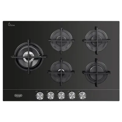 Delonghi Gas Cooktop Black Glass 75 cm NSL575