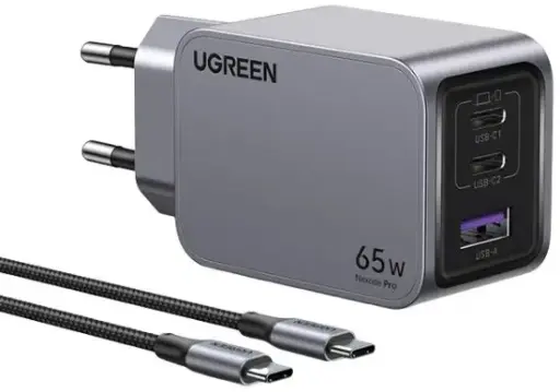 [X755 25871] X755 25871 UGREEN Wall Charger Nexode Pro 65W + Cable Type C Gan