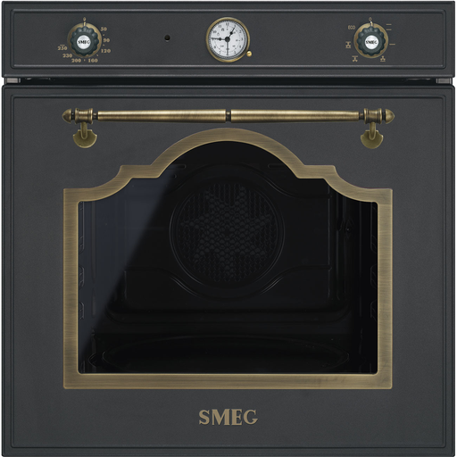 Smeg Built in Oven Fan assisted 60cm Cortina Aesthetic SF700AO Black Graphite