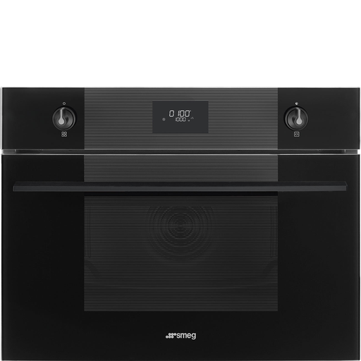 Smeg Built in Microwave Oven 45 cm Linea Aesthetic Black  SO4101M1B3