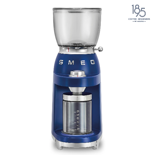 Smeg Coffee Grinder 50's Style Lavazza 1895 Blue Limited Edition CGF01LVEU