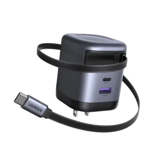 UGREEN Wall Charger Nexode Pro 65W with retractabe cable USB-C X615 /65825