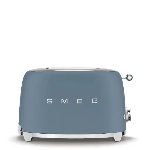 Smeg Storm Blue Matt toaster 2‑slice, 2‑slot toaster 50's Style aesthetic TSF01SBMEU