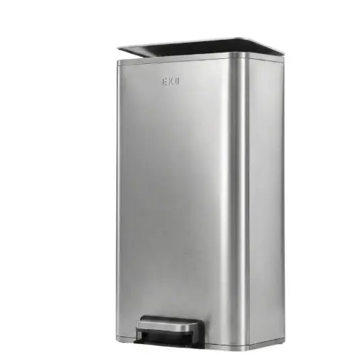 EKO IDOL Rectangular Pedal Dustbin 50L Silver
