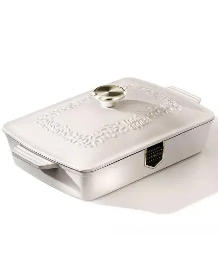 Food Appeal Heritage Cast Iron Roaster 33.5cm Cream